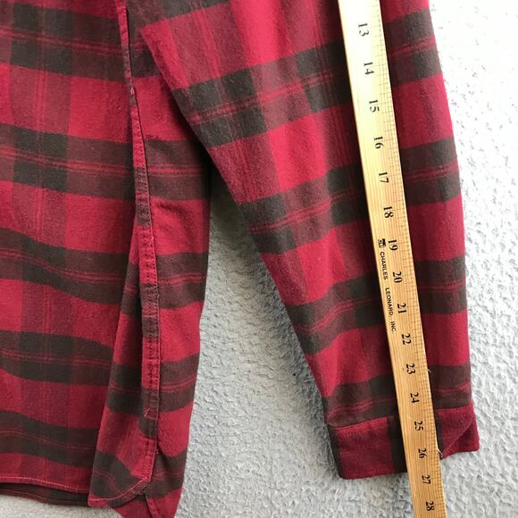 Mt Ops Mens Shirt Flannel Button Down Size XXL Red Plaid Long Sleeve - Picture 7 of 9